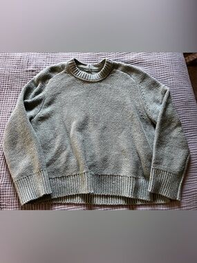 Abercrombie & Fitch Pale Mint Green The A&F Madeline Textural Crew Sweater